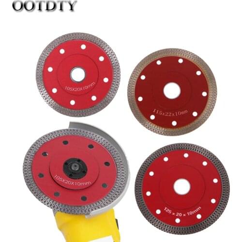 OOTDTY Red Hot Pressed Sintered Mesh Turbo Ceramic Tile Granite Marble Diamond Saw Blade Cutting Disc Wheel Bore Tools