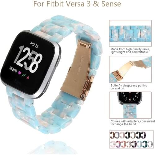 Resin Strap for Fitbit Versa 3/sense Band Bracelet Replacement Wristband Fitbit Sense man woman Adjustment watchband Accessories