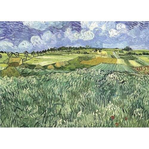 Plain near Auvers of Vincent Van Gogh art oil paintings Canvas reproduction hand-painted