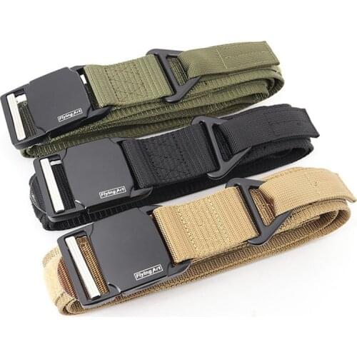 New Army Tactical Belt Velcro MOLLE Men&women Nylon Waist Can Hang Multifunctional Alloy Buckle Belt Mens Outdoor Hunting Belt