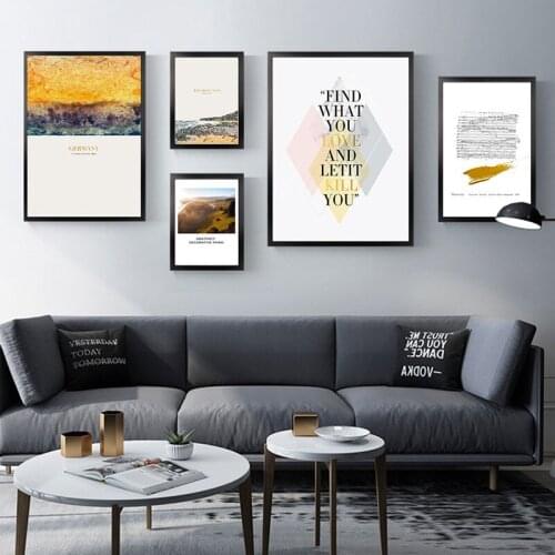 Nordic Scenery Abstraction Beach Graffiti Text Canvas Painting Sofa Sheet Music Wall Picture Print Poster Room Mural Decoration