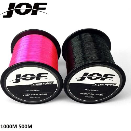 JOF 1000m 500m Super Strong Fishing Line Japan Monofilament Nylon Fishing Line 4-28LB