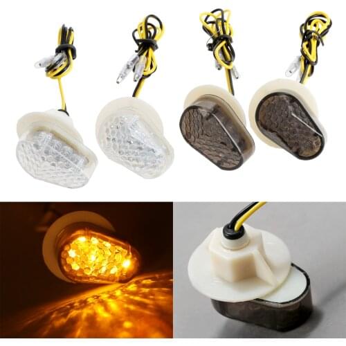 12V Motorcycle LED Flush Mount Turn Signals Indicator Flashing Lights Blinker Lamp For Yamaha YZF R1 R6 R6S FZ1 FZ6 FZ8 FAZER