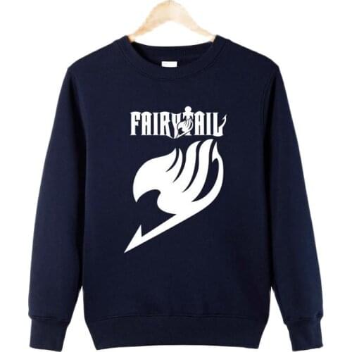 High-Q Unisex Anime Fairy Tail Natsu O Neck Hoodies Sweatshirts Shirt Fairy Tail logo casual couple Hoodies Sweatshirts jacket