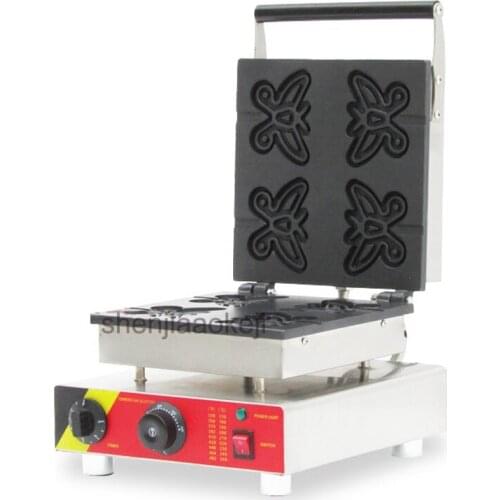 Stainless steel butterfly waffle maker waffle oven cookie food maker commercial butterfly waffle maker 220V/110V