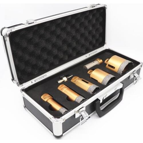 7pcs/set Dia 20/27/35/55/68mm Vacuum Brazed Diamond Drill Bits M14 Drilling Core Bit Ceramic Marble granite tile stone Hole Saw