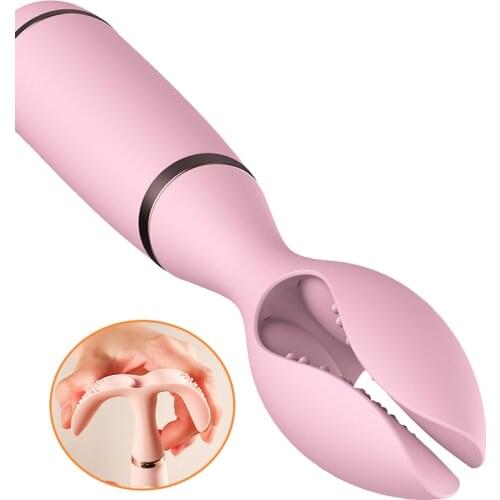 Nipple Clamp Vibrator Double Clip Vibration Female Masturbation Vaginal Clitoris Stimulator Massager Adult Sex Toy for Women