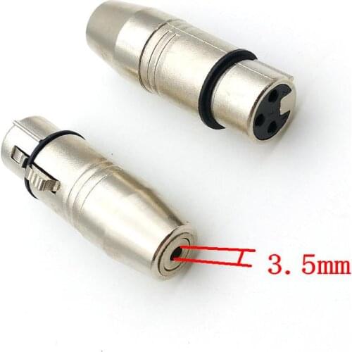 1pcs 3 pin XLR Audio Female Connector TO 3.5mm stereo socket CONNECTOR