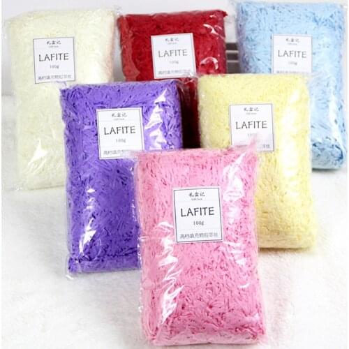 100g/Pack Multi Color Shredded Crinkle Paper Confetti Gift Box Basket Filler Lafite shredded paper Wedding Party Shredded Tissue