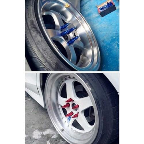 20pcs Car Racing Aluminium Spike Wheel Rims Lug Nuts 12x1.25mm Extended Tuner Key