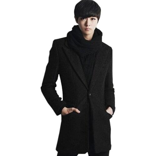 2016 New Men Trench Coat Men Single Breasted Long Style Trench Coat Men Outerwear Fashion Coat Mens Windbreaker Size M-3XL