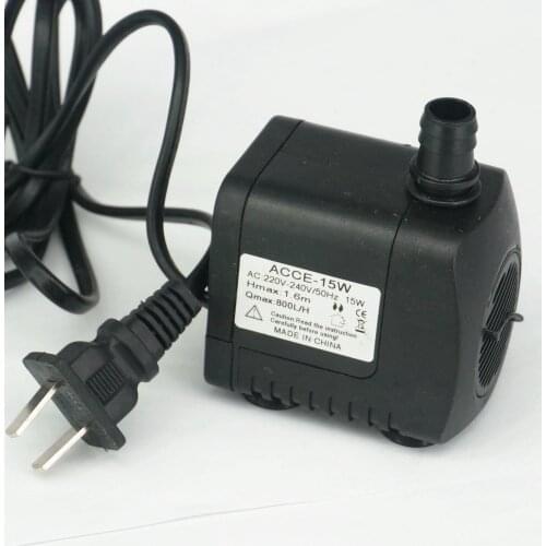 220V-240V AC Electric Mini Submersible Pump brushless motor no jam pumnp for Aquarium fish tank 50Hz 15W 800L/H T51