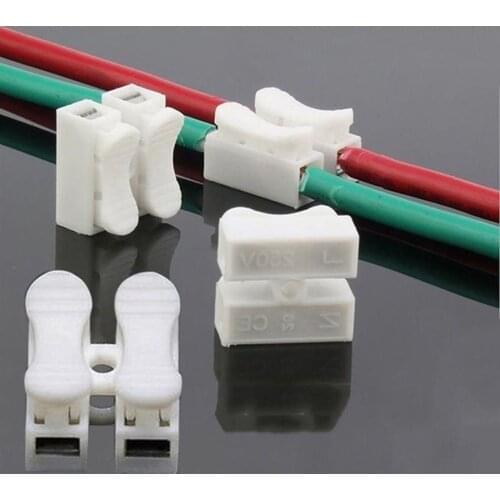 40PCS Spring Connector Electrical Cable Wire No Welding Screws Clamp Terminal Block Splice Screws Terminal Clamp