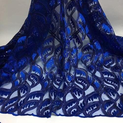 African Latest Design Sequin Fabrics Tulle Lace French Indian Sequin Mesh Lace For Evening Party wedding new Elegent Lace Sewing