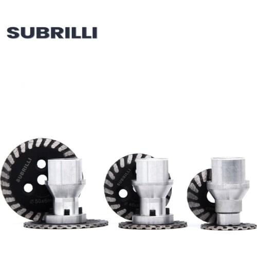 SUBRILLI 30/40/50mm Diamond Cutting Disc Hot Pressed Saw Blade With Removable M14 5/8-11 Flange Carving Stone Marble Concrete