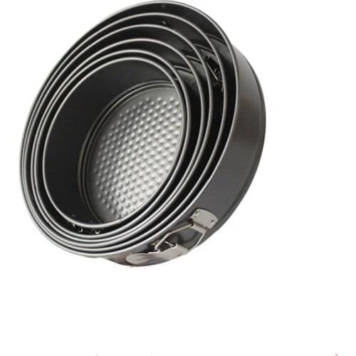 Non Stick Carbon Steel Baking Mold Bakeware 18/20/22/24/26/28 CM Portable Form Round Cake Baking Pan Cake Tool Kitchen Supplies