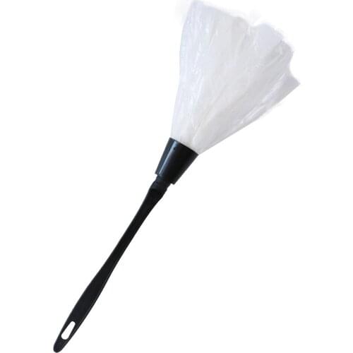 Anti-static Natural Turkey brush dust removal tool 40CM Long Plastic handle classic home bedroom office sweep dust removal tool