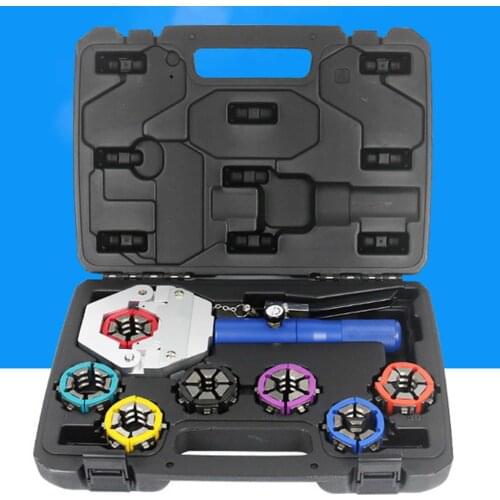 Auto Car Air Conditioning Hose Pipe Press,Portable Hand-Held Pipe Device, Hydraulic Hose Brewer Repair Tools