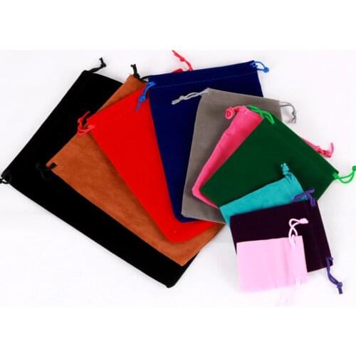 Large Stock 1pcs Cheap Velvet Bags For Fashion Jewelry Toys Cosmetic Clothes Packaging Storage Custom Jewelry Gift Bag Pouches