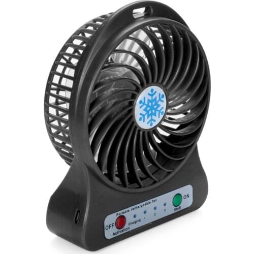 Fan Cooling Free Shipping Portable Rechargeable LED Light Fan Air Cooler Mini Desk USB 18650 Fan Cooling Home Air Conditioner