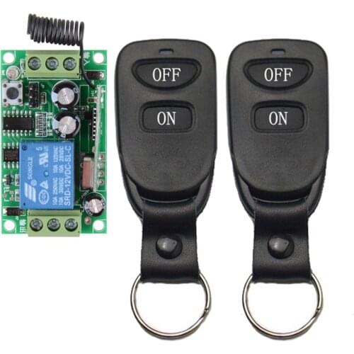 Wireless Remote Control Light Switch 10A Relay Output Radio 12V 1 Channel Receiver Module + 50-500M Transmitter