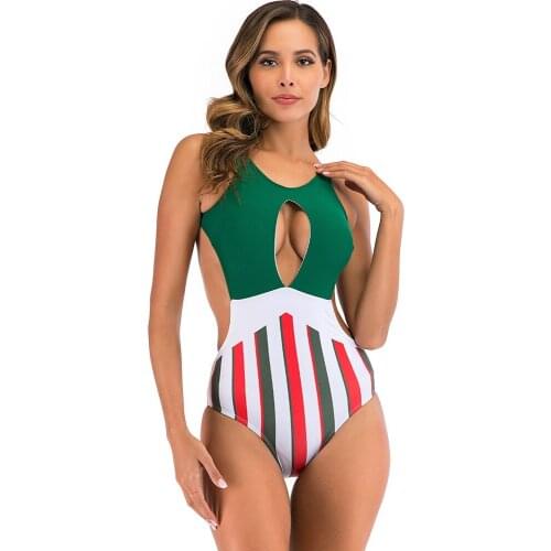 One Piece Swimsuit Women Swimwear 2021 Sexy Striped Bathing Suit Woman Bikini Swimming for Beach Wear Monokini Female Swimsuits