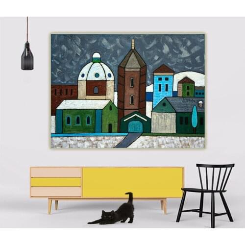 Citon Angela Sharkey《Winter Sky》Canvas Art Oil Painting Cartoons Artwork Poster Picture Wall Background Decor Home Decoration