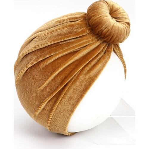 Baby Hat Soft Velvet Lovely Knotted Baby Girl Hats Toddler Turban Hair Band Bonnet Infant Cap Newborn Headwrap Hat Baby Hairband