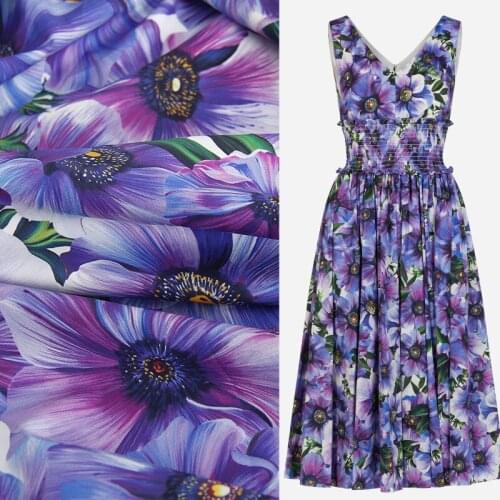 Purple anemone cotton fabric cloth per meter 145 cm width trousers shirt camisole dress lining polyester fabric alibaba express