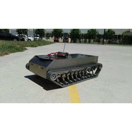 Stainless Steel Crawler Vehicle Tank Over Barrier Chassis Inspection Robot High Foot Plate Smart Robot Caterpillar Car Base RC