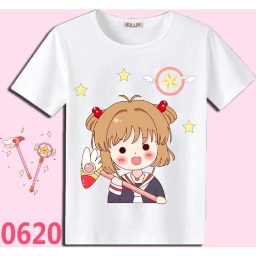 High-Q Unisex Anime Cos Card Captor SAKURA LI SYAORAN Cotton Casual T-Shirt Tee T Shirt Top