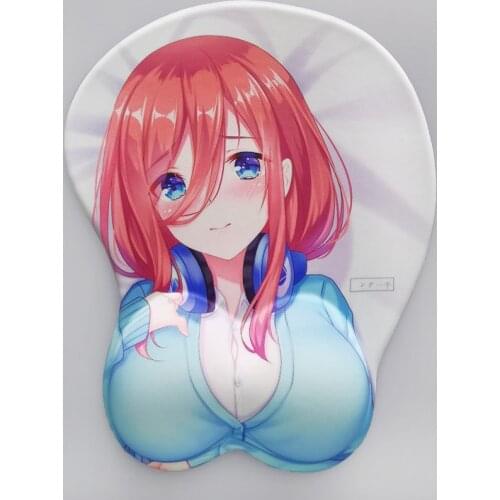 Gaming Mouse Pad Anime 3D Soft Breast Chest with Wrist Rest Cartoon Pad Sexy Hip Mouse Mat Silicone Wrist Gel Mousepad