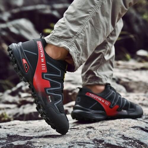 Mens Hiking Shoes Non-slip Outdoor Sport Sneakers Camping Climbing Trekking Shoes for Men Zapatos De Senderismo Plus Size 39-48