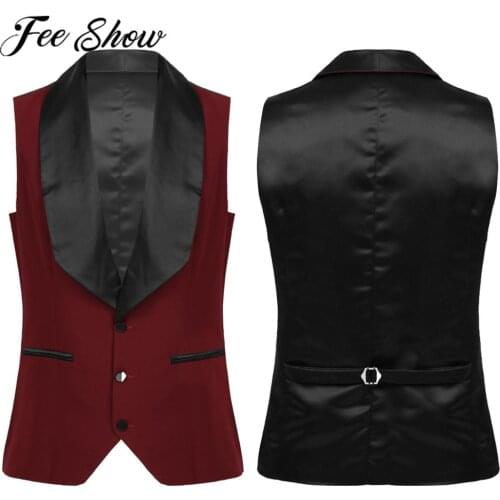 Men Casual Suit Vest Jacket Coat Lapel Sleeveless Single Breasted Fit Waistcoat Graduation Ceremony Wedding Business Gentleman