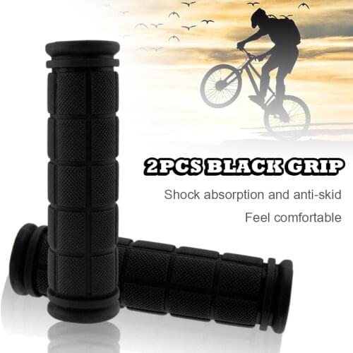 Bicycle Soft Rubber Handlebar Covers Mountain Bike Scooter Universal Handlebar Cover Grips Smooth Soft Rubber Anti-slip Handle