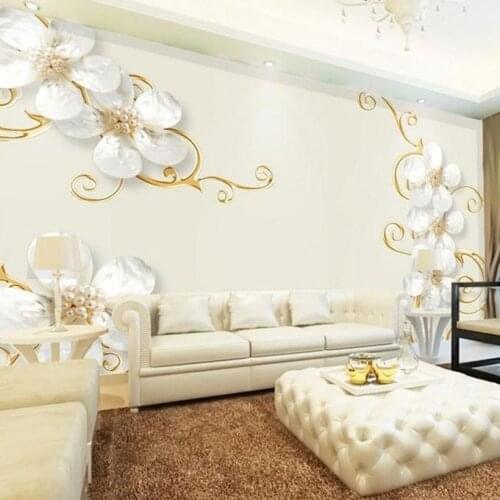 Newest material 8D wall murals wallpaper crystal butterfly jewellery background wall decor 3d living room 3D wall murals sticke