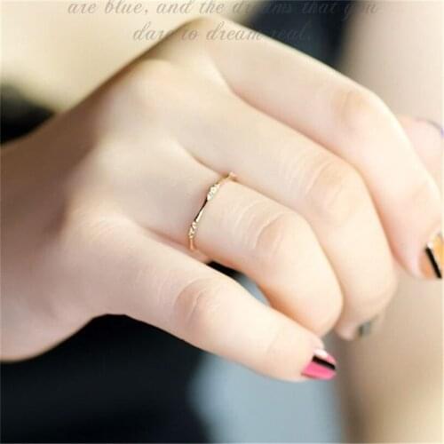 2020 New Fashion Simple Classic Circle Rings For Women Rose Gold Color Cubic Zirconia Wedding Fashion Jewelry Ring