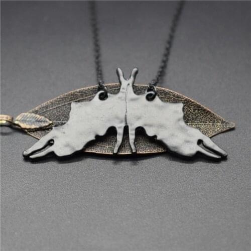 4 Colors New Rorschach Inkbolt Test Card Psychology Necklace Graduation Gift Science Jewelry Psychology Jewelry