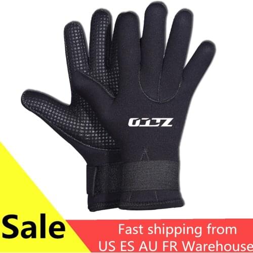 5MM Neoprene Gloves Spearfishing Diving Snorkeling Gloves Warm Boating Canoeing Kayaking Gloves For Swimming Winter Spearfishing
