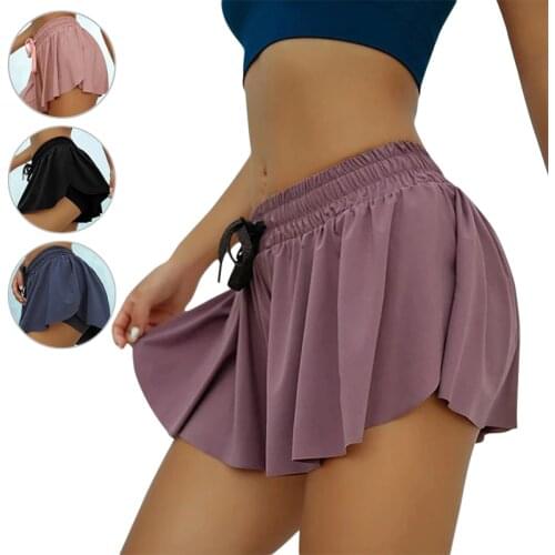 Sale Summer Running Shorts Women 2 In 1 Marathon Quick Dry Shorts Gym Loose Sport Shorts Breathable Yoga Shorts