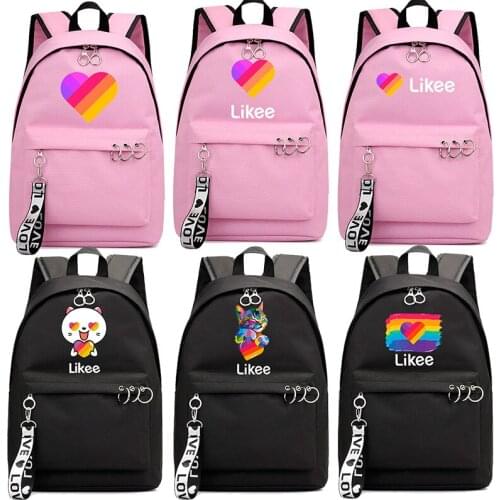 LIKEE Video 1 App Bag Likee Backpack Laptop Backpack School Bags for Teenage Girls Russian Styles Zipper Bookbag 2020 New