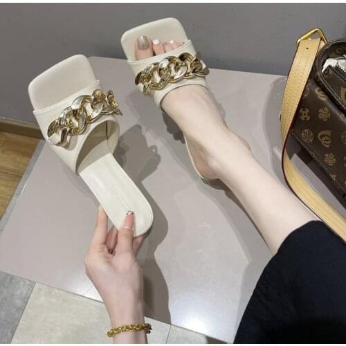 New Summer Ladies Quality Slippers Fashion Open Toe High Heels Ladies High Heels Blue Apricot Sandals High Heels Women Shoes