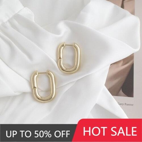 2021 New Hoop Earrings Prevent Allergy Earrings Charm Women Trendy Jewelry Female Vintage Simple O Shaped Party Accessories Gift
