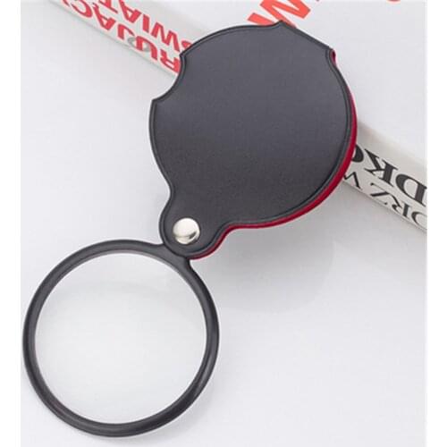 Mini Magnifier 6x Foldable Pocket Magnifier Portable 60mm Jewelry Reading Magnifying Glass Loupe Lupas De Aumento