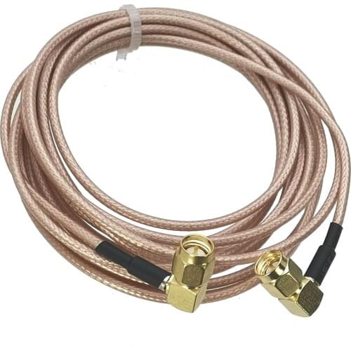 SMA male plug right angle to SMA male plug right angle crimp RG316 cable RF jumper pigtail 4inch~20M