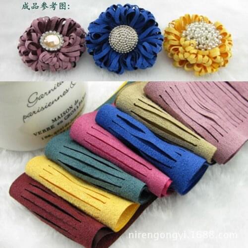 Modern 6*100cm Single Face Organ Shape Micro Flannelette DIY Hair bowknot accessories material Satin Ribbon 5pcs/Lot