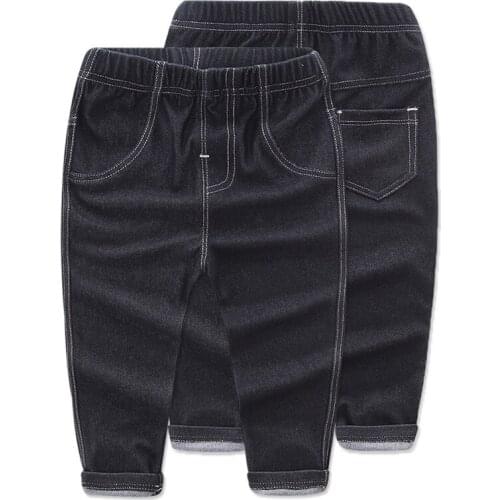 Baby Spring/Summer Pants Children Cotton Trousers Baby Boy Jeans Girls Denim Clothes 1-5 Years Little Kids Long-pants Pure Color