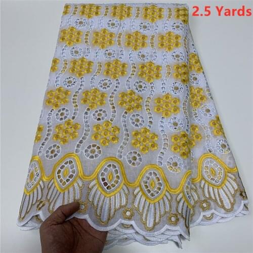 High Quality Swiss Voile Lace in Switzerland African Lace Fabric 2.5yards 100% Cotton Swiss Lace Fabric For Dress HZ1092