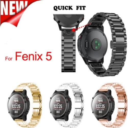 High quality Quick easy fit Stainless steel metal strap for Garmin Fenix 5 for Garmin forerunner935 Watchband