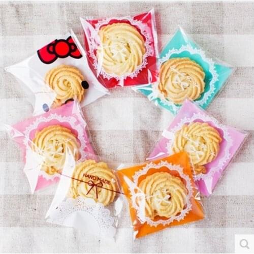 South Korea cures the packing bag for you 7cm*7+3cm cookies 500 / piece lovely gift bags baking bags